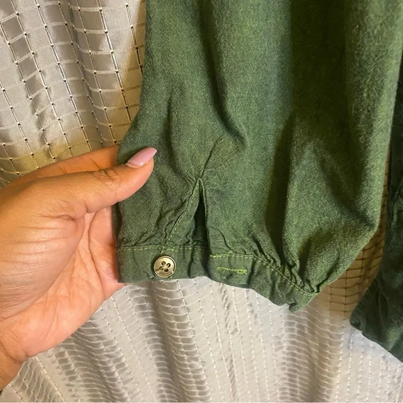 Hunter Green Caribbean Joe Bohemian Top XL - Picture 6 of 6